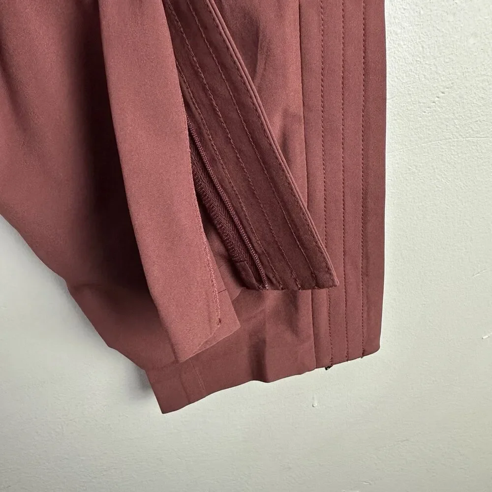 Athleta Pants Women Sz 4 Uptown Ankle Cognac Brown Lightweight Athleisure Modern - Picture 4 of 7